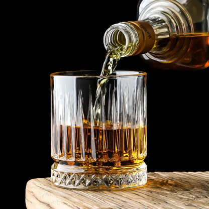 6 Pcs Elysia stripped crystal whiskey glasses (400 ml)