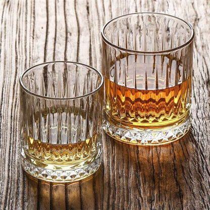 6 Pcs Elysia stripped crystal whiskey glasses (400 ml)