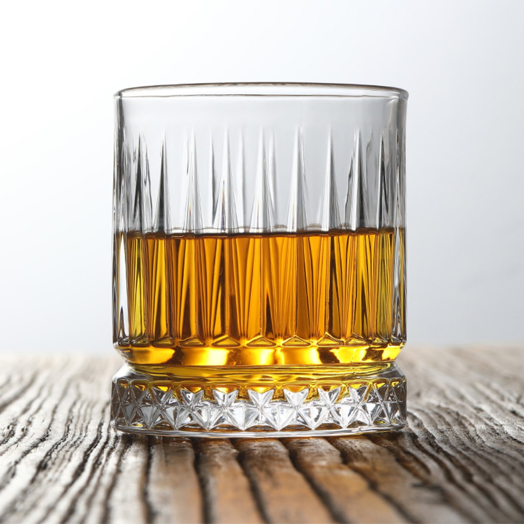6 Pcs Elysia stripped crystal whiskey glasses (400 ml)