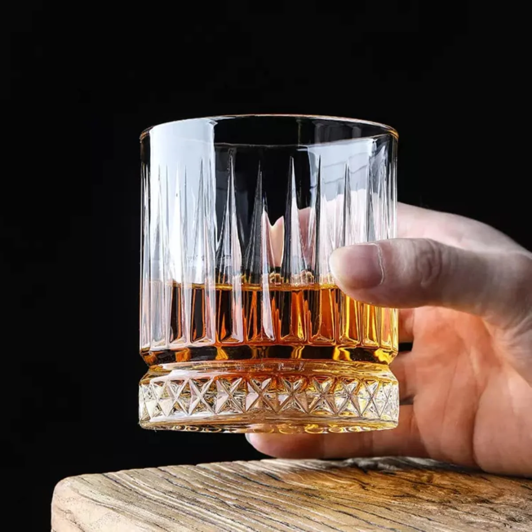 6 Pcs Elysia stripped crystal whiskey glasses (400 ml)
