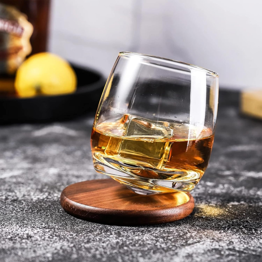 6 Set Tilting Wobbling Cuba Whiskey Glass
