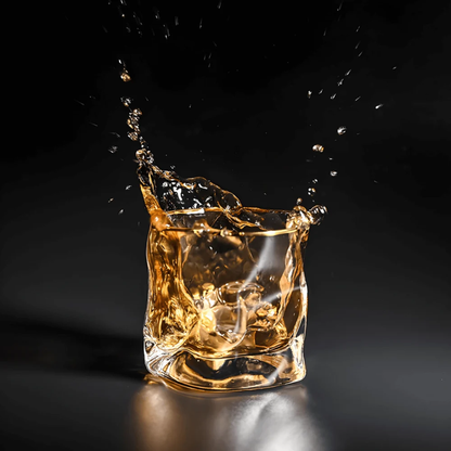6 pcs irregular distorted shape whiskey glass set
