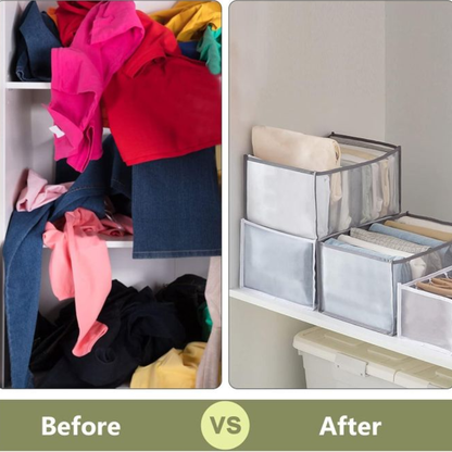 7-Grid Mesh Wardrobe Clothes Organizer