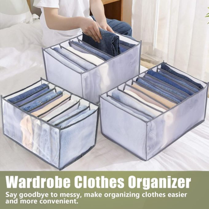 7-Grid Mesh Wardrobe Clothes Organizer