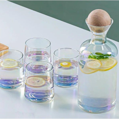 7-Piece Amber Glass Carafe / Decanter Set