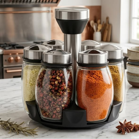 7-in-1 Kitchen Rotating Spice Bottle Set