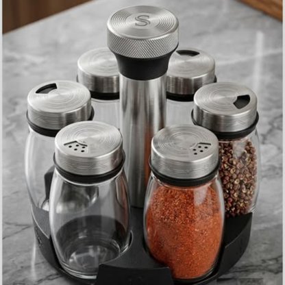 7-in-1 Kitchen Rotating Spice Bottle Set
