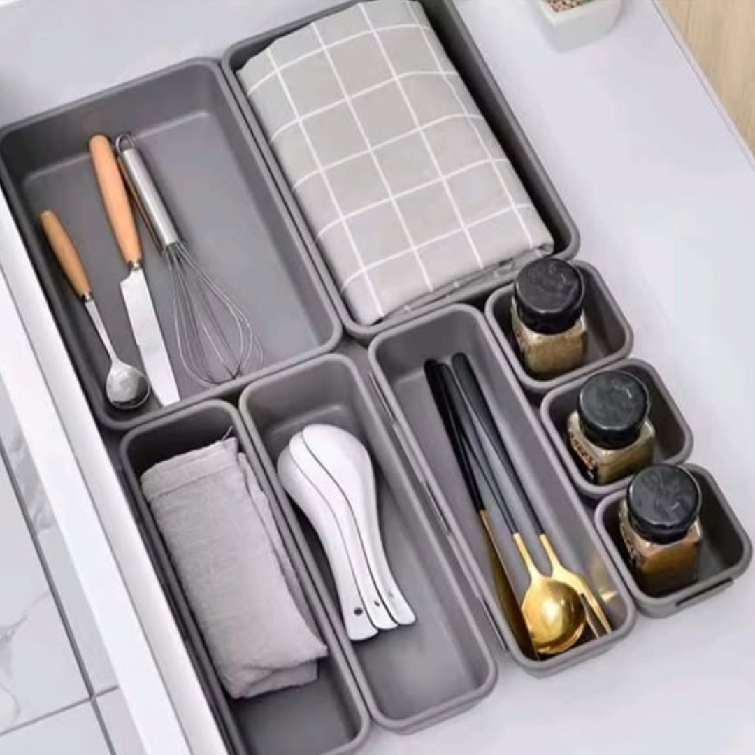 8-Piece Adjustable Drawer Organizer Set