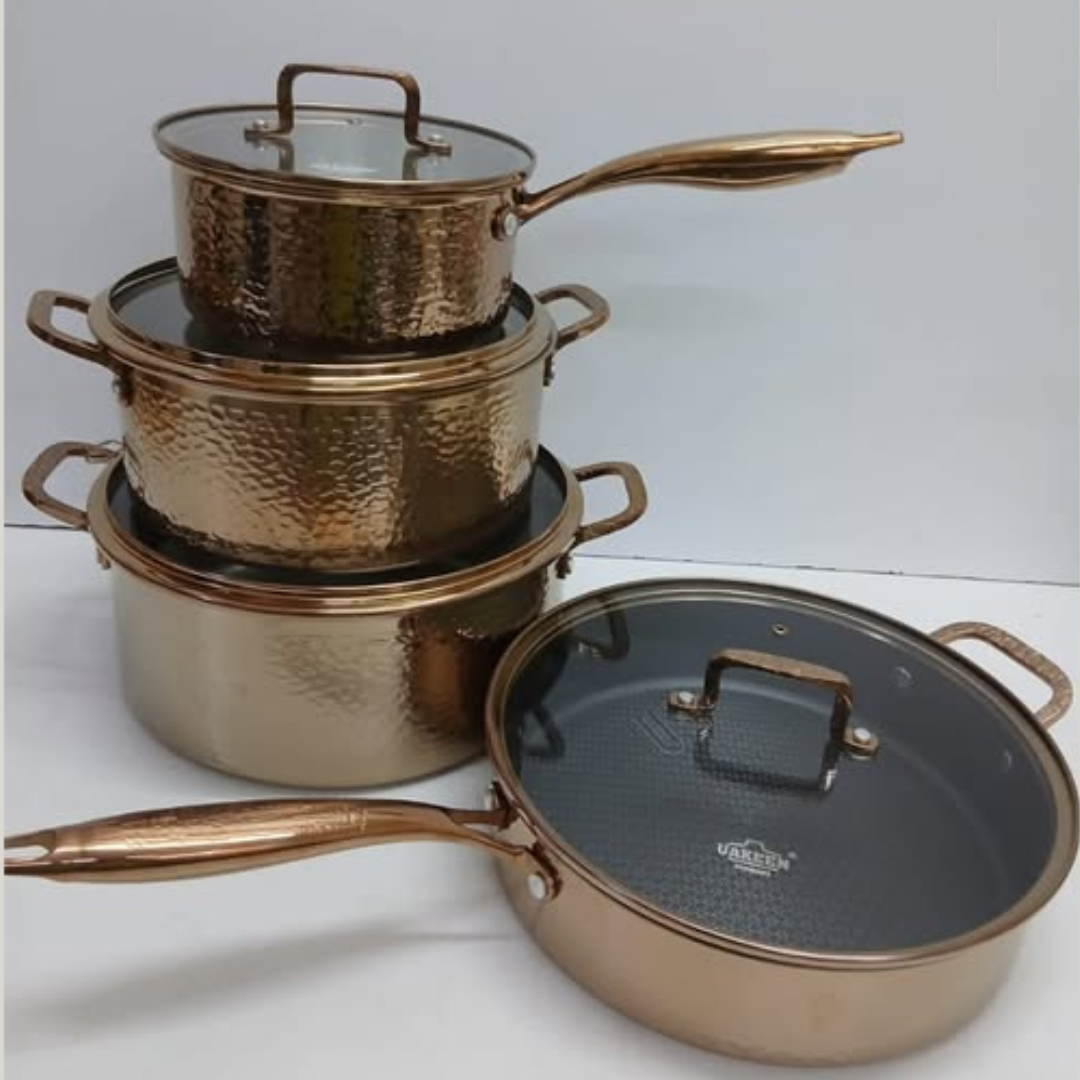 8-Piece Heavy Stainless Steel Cookware Set