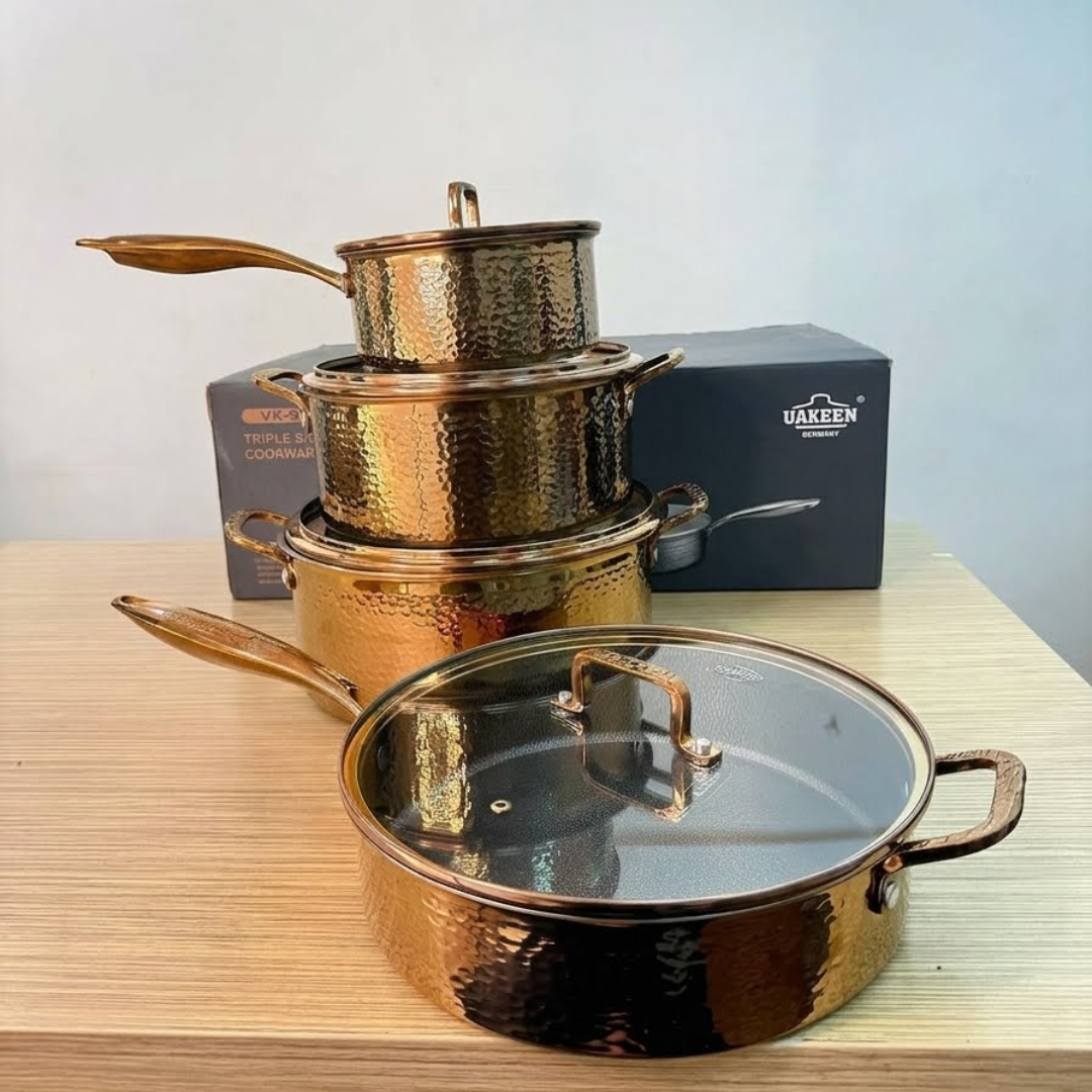 8-Piece Heavy Stainless Steel Cookware Set