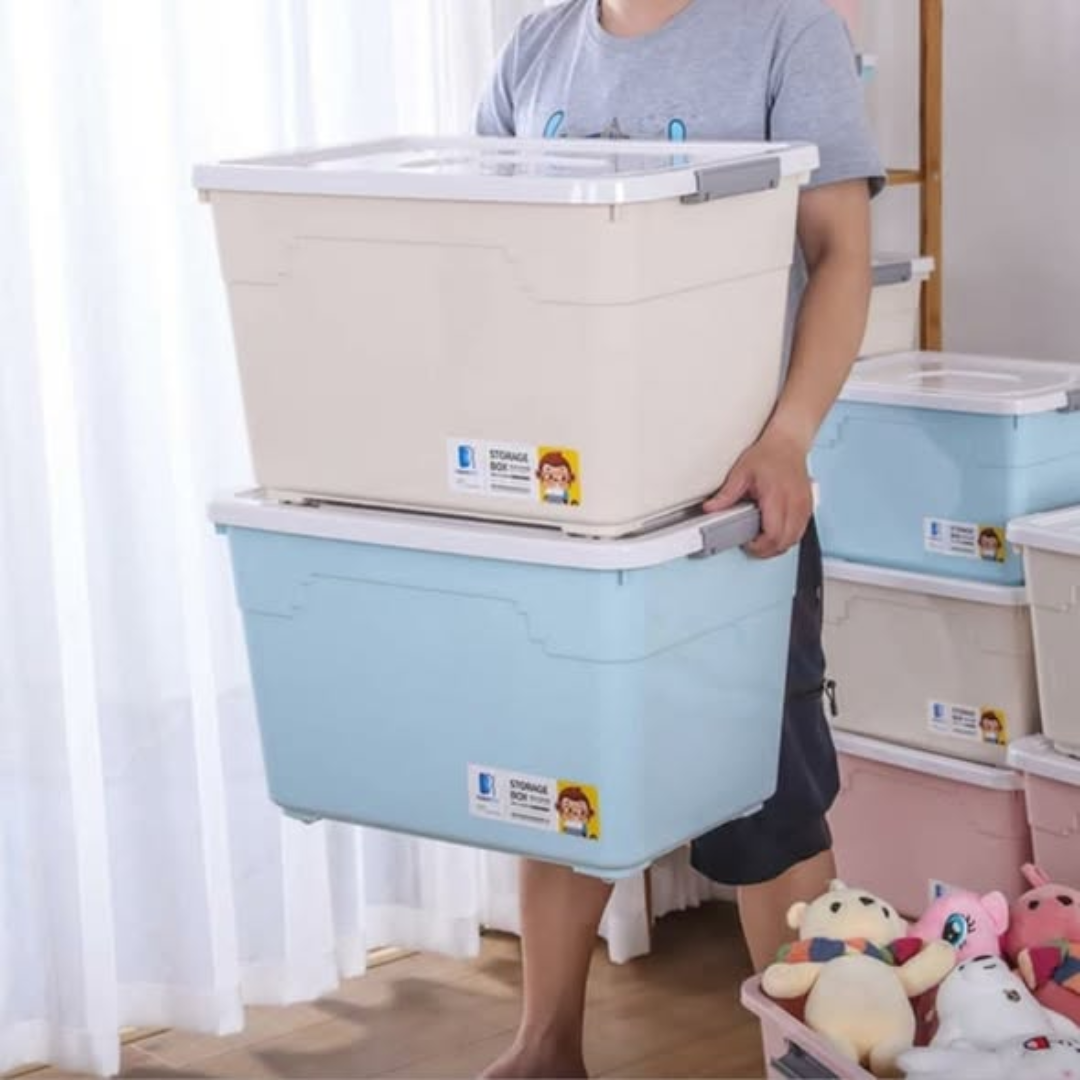 80L Stackable Storage Box with Wheels