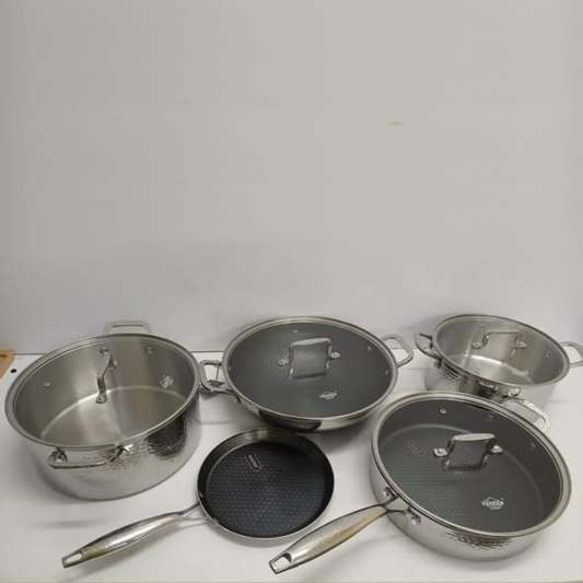 9PCS Tripply Stainless Steel Cookware Set