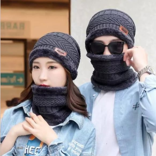 ADULT BEANIE WINTER HAT and SCARF SET