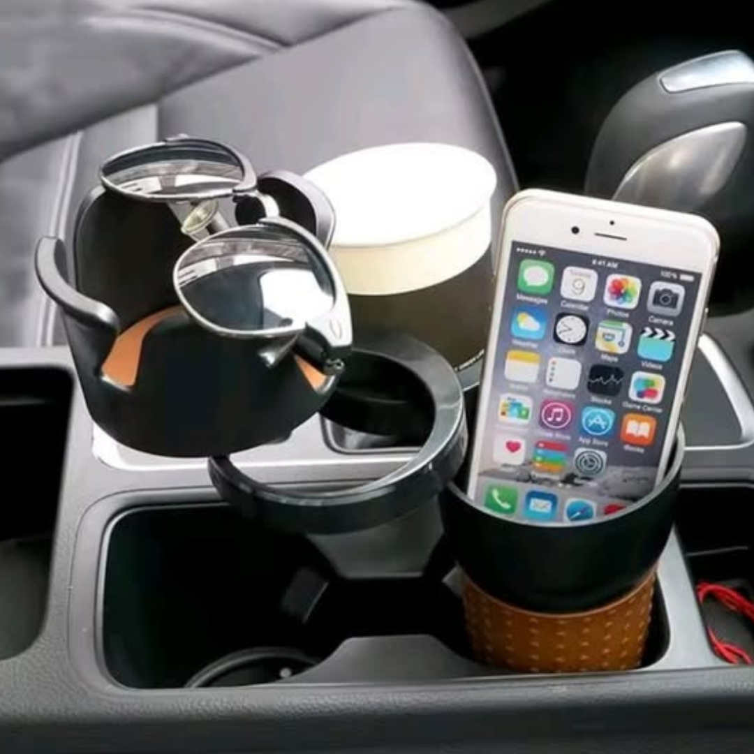 Adjustable 5-in-1 Multifunction Rotating Car Cup Holder
