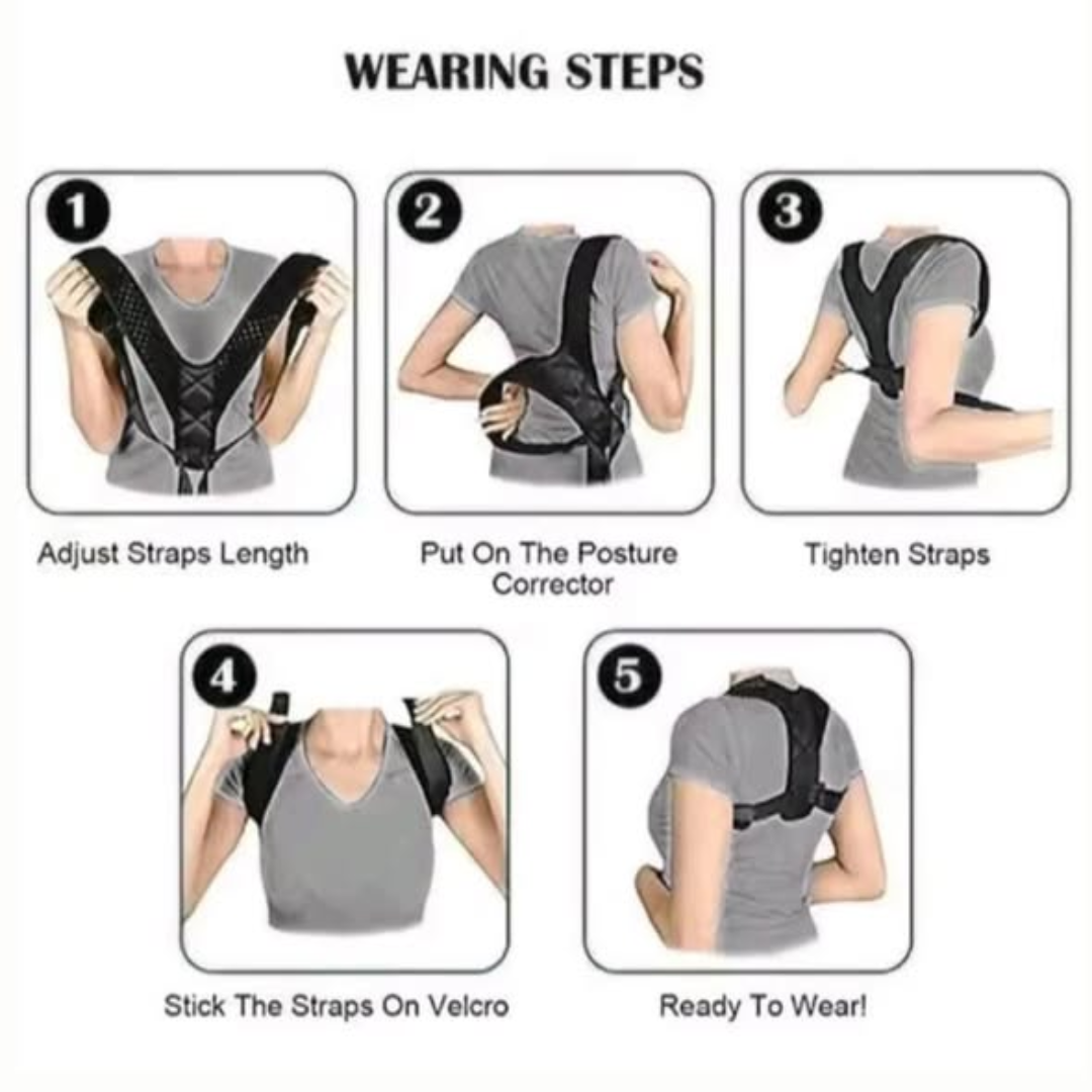 Adjustable Back and Shoulder Posture Corrector Belt