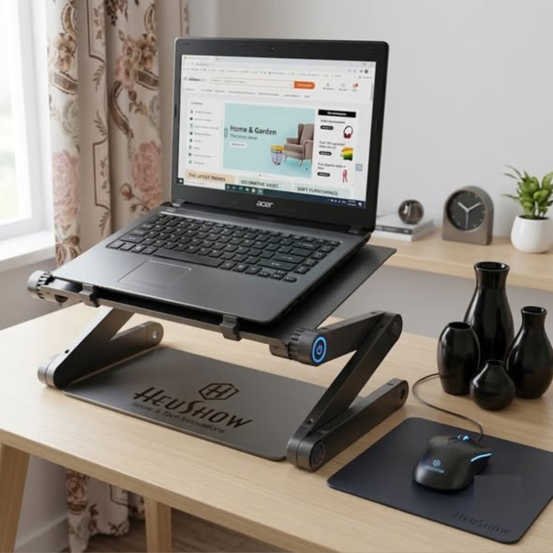 Adjustable Metallic Laptop Stand
