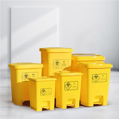 All-yellow medical and multi-purpose waste bins