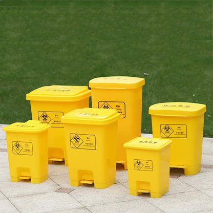 All-yellow medical and multi-purpose waste bins