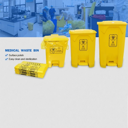 All-yellow medical and multi-purpose waste bins
