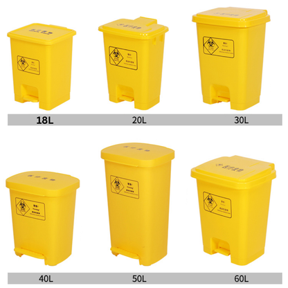 All-yellow medical and multi-purpose waste bins