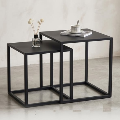 Black 2-in-1 Nordic Metallic Side Table