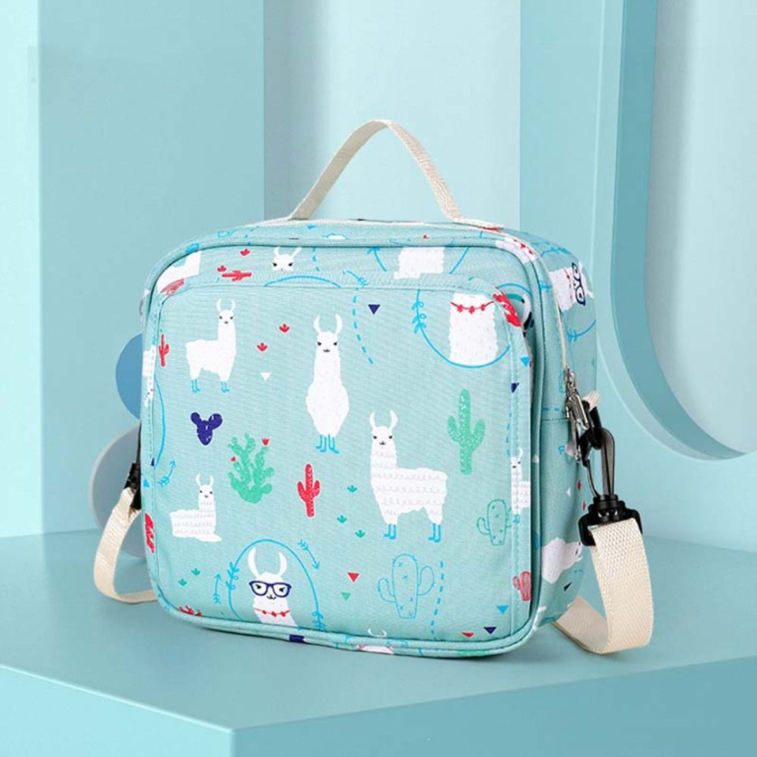 Blue Waterproof baby diaper bag with shoulder strap and changing pad