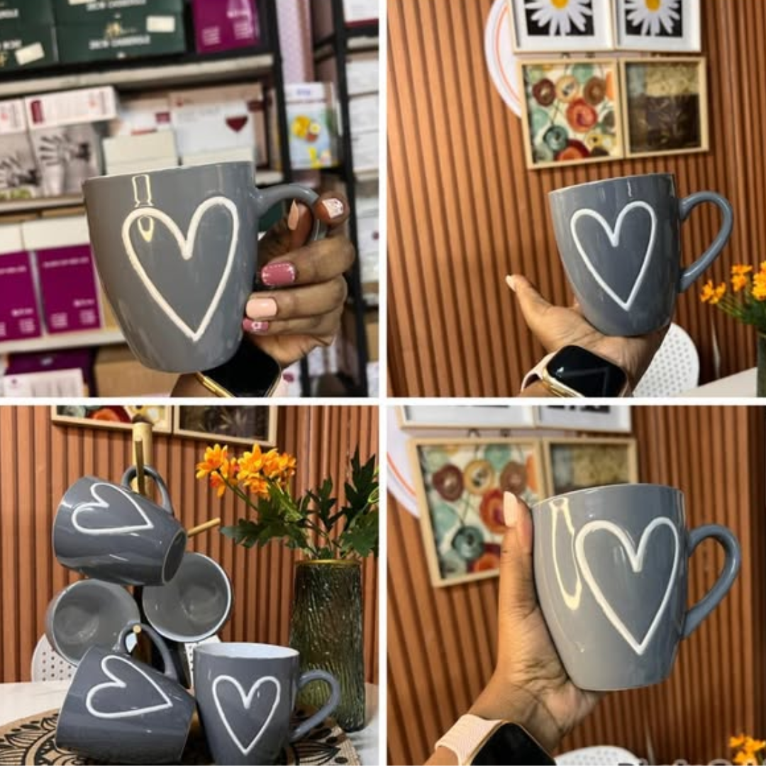 Ceramic Love Mug (Set of 6)