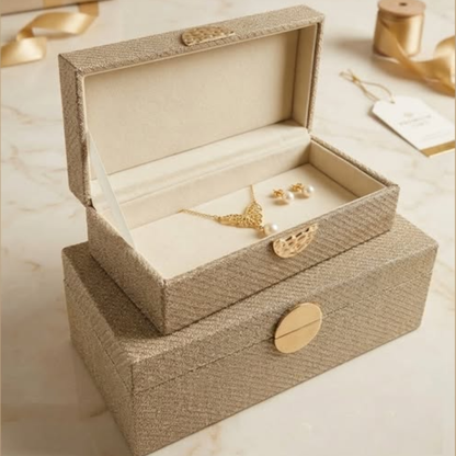 Cream 2-in-1 Decorative Storage Box Set