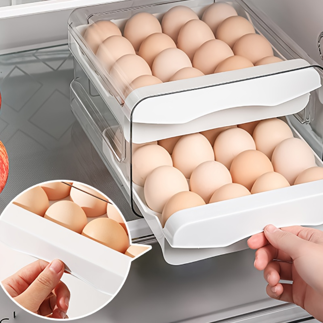 Double Layered Acrylic Egg Storage Tray