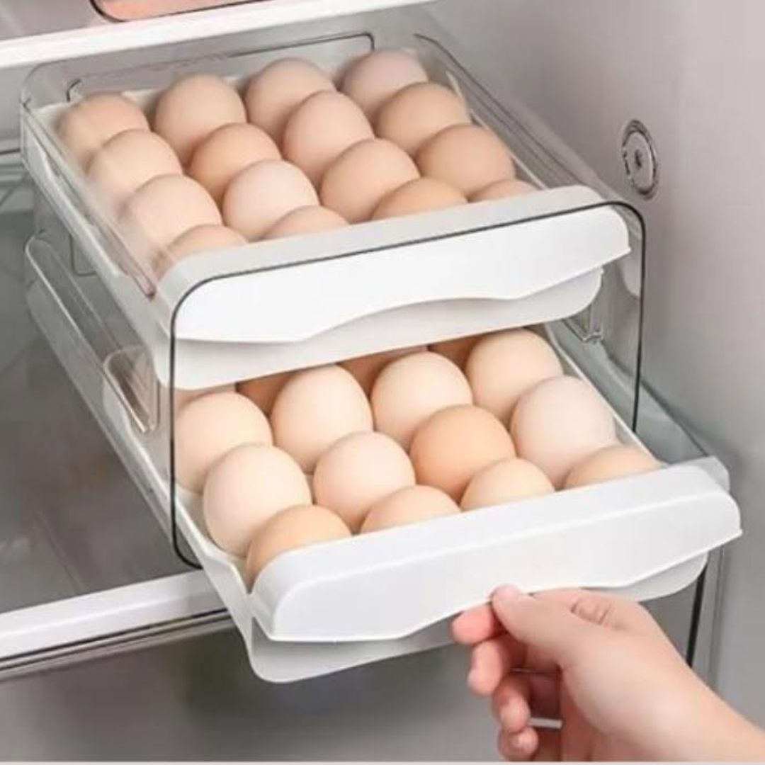 Double Layered Acrylic Egg Storage Tray