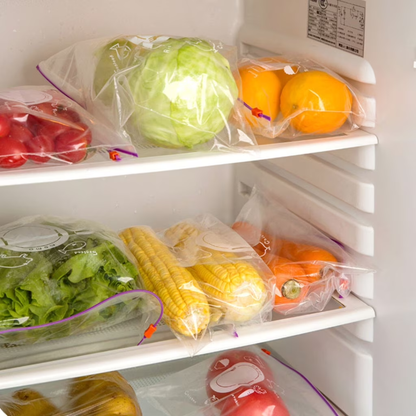 Eco-friendly ziplock fridge storage bags