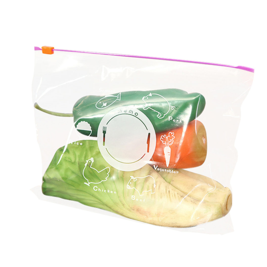 Eco-friendly ziplock fridge storage bags