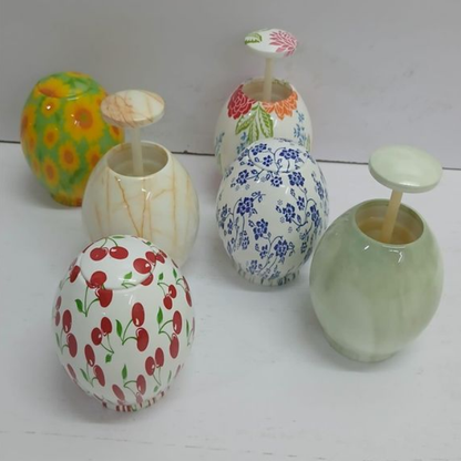 Egg-Shaped Toothpick Dispenser