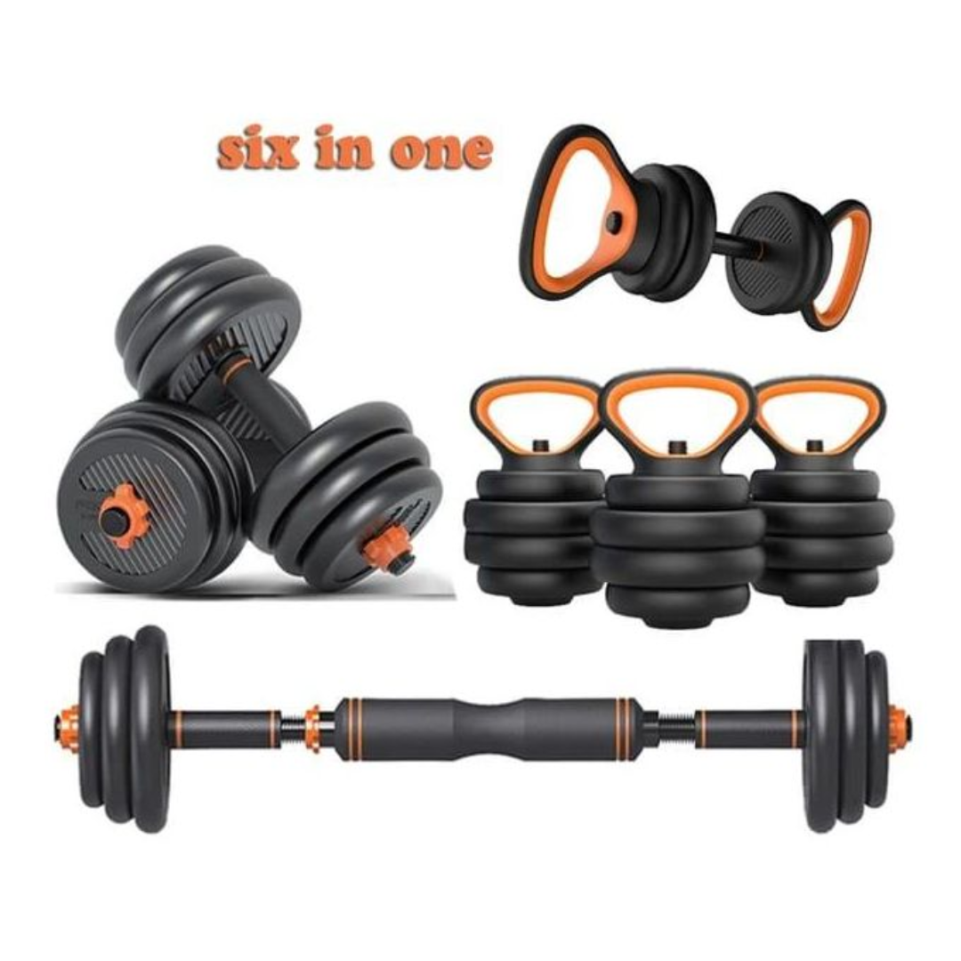 Euromax 50kg 6-in-1 adjustable Kettlebell / Barbell / Dumbbell