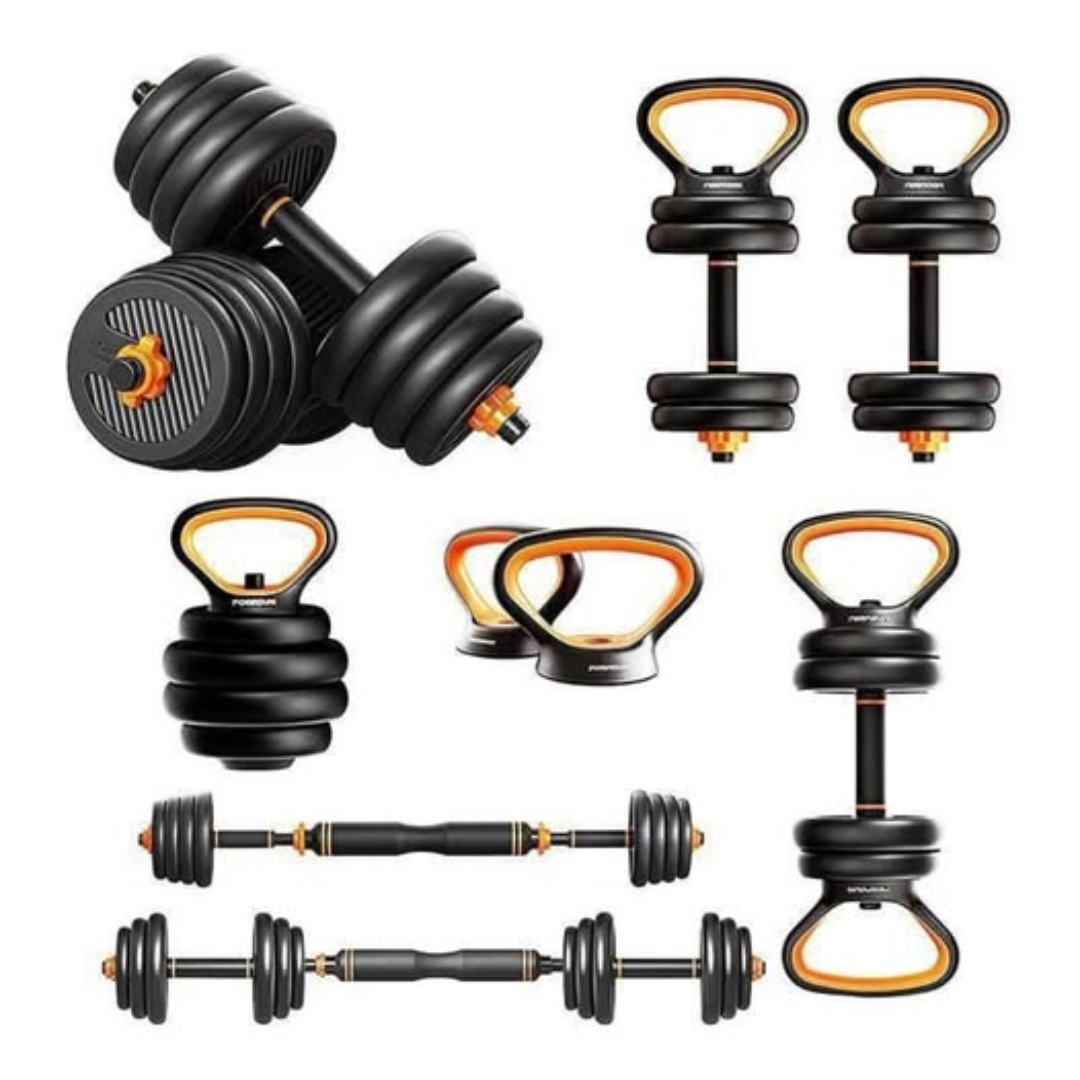 Euromax 50kg 6-in-1 adjustable Kettlebell / Barbell / Dumbbell