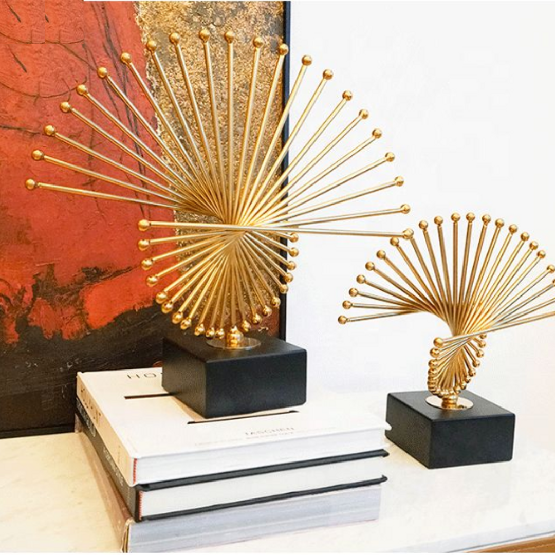 Executive metal abstract spiked sculpture