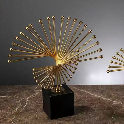 Executive metal abstract spiked sculpture