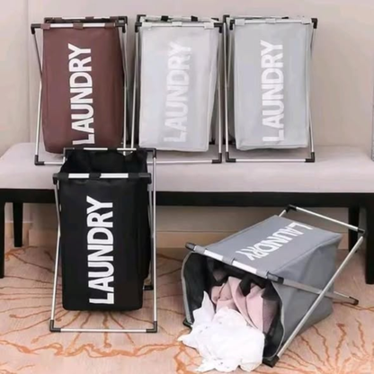 Foldable Aluminum-Frame Laundry Basket