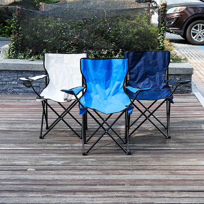 Foldable Camping Chair with Cup Holder Pouch