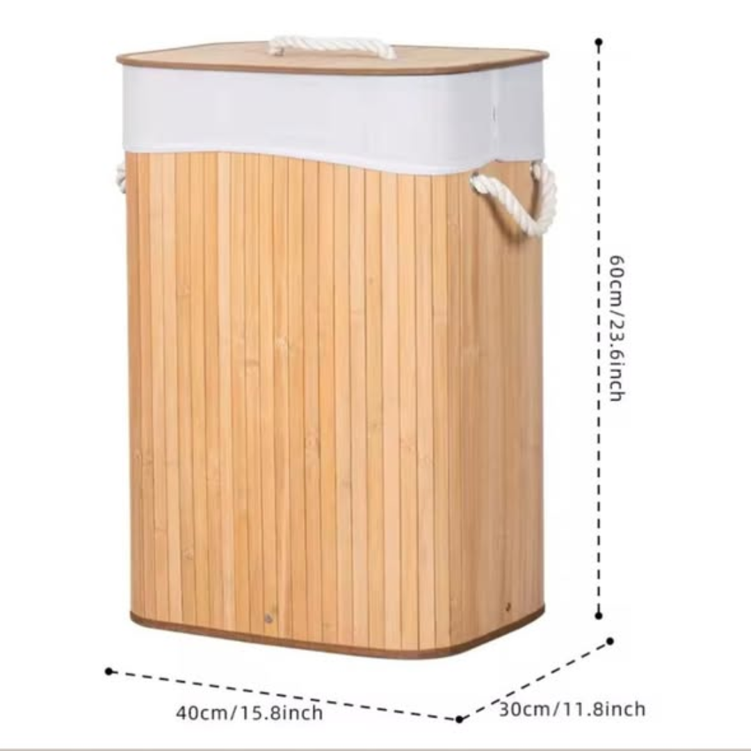 Foldable Large-Capacity Wooden Laundry Basket dimensions