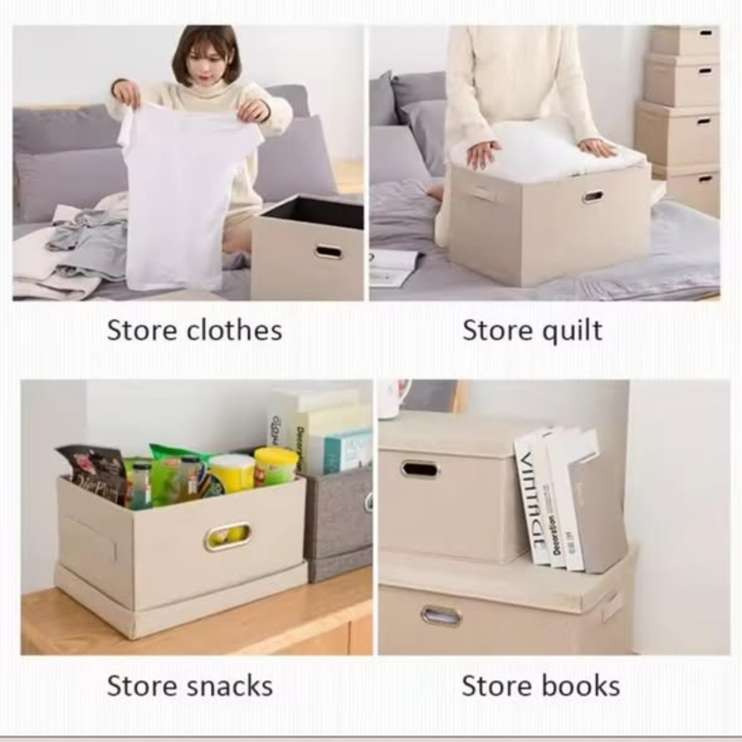 Foldable Storage Box with Lid