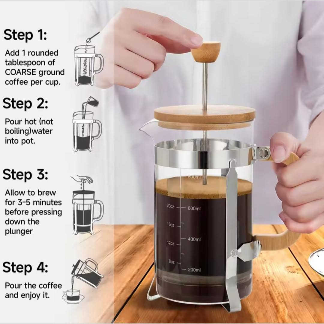 French Press Coffee Maker (800ml)