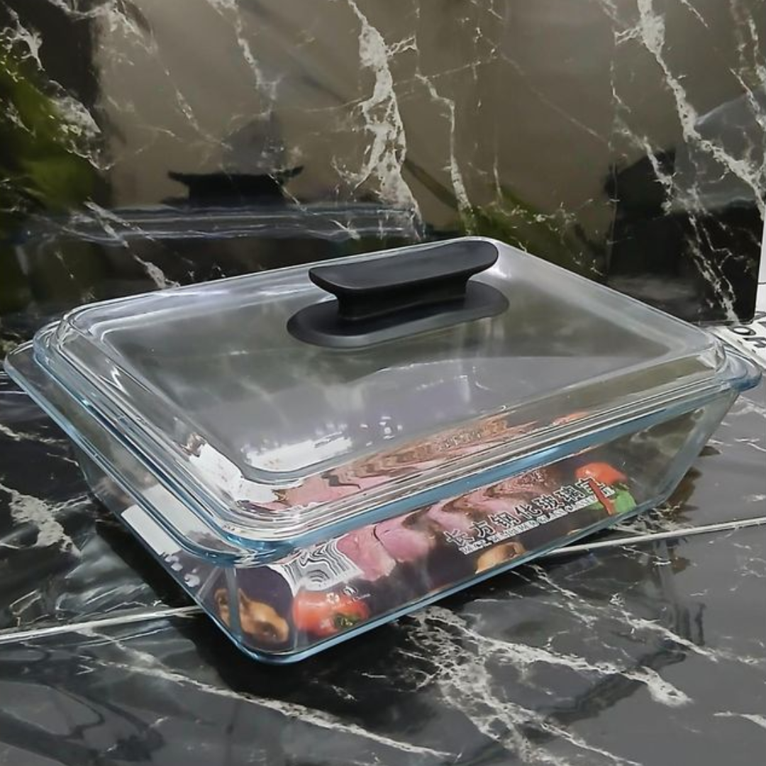 Glass Casserole Baking / Storage Tin