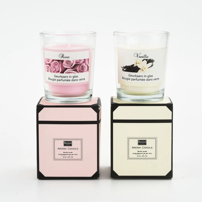Glass cap cunned scented candles