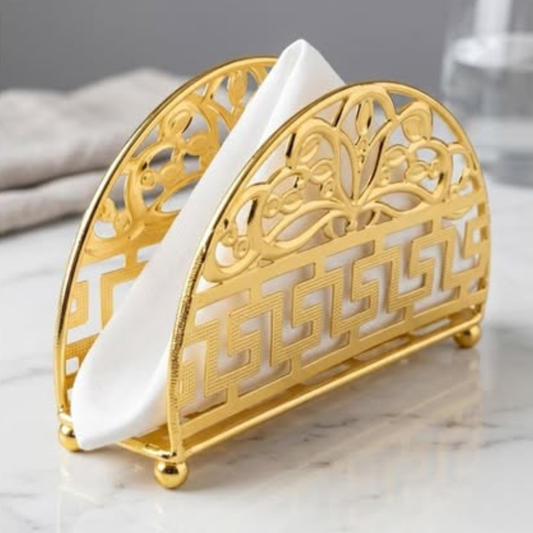 Gold Metallic Dining Serviette Holder
