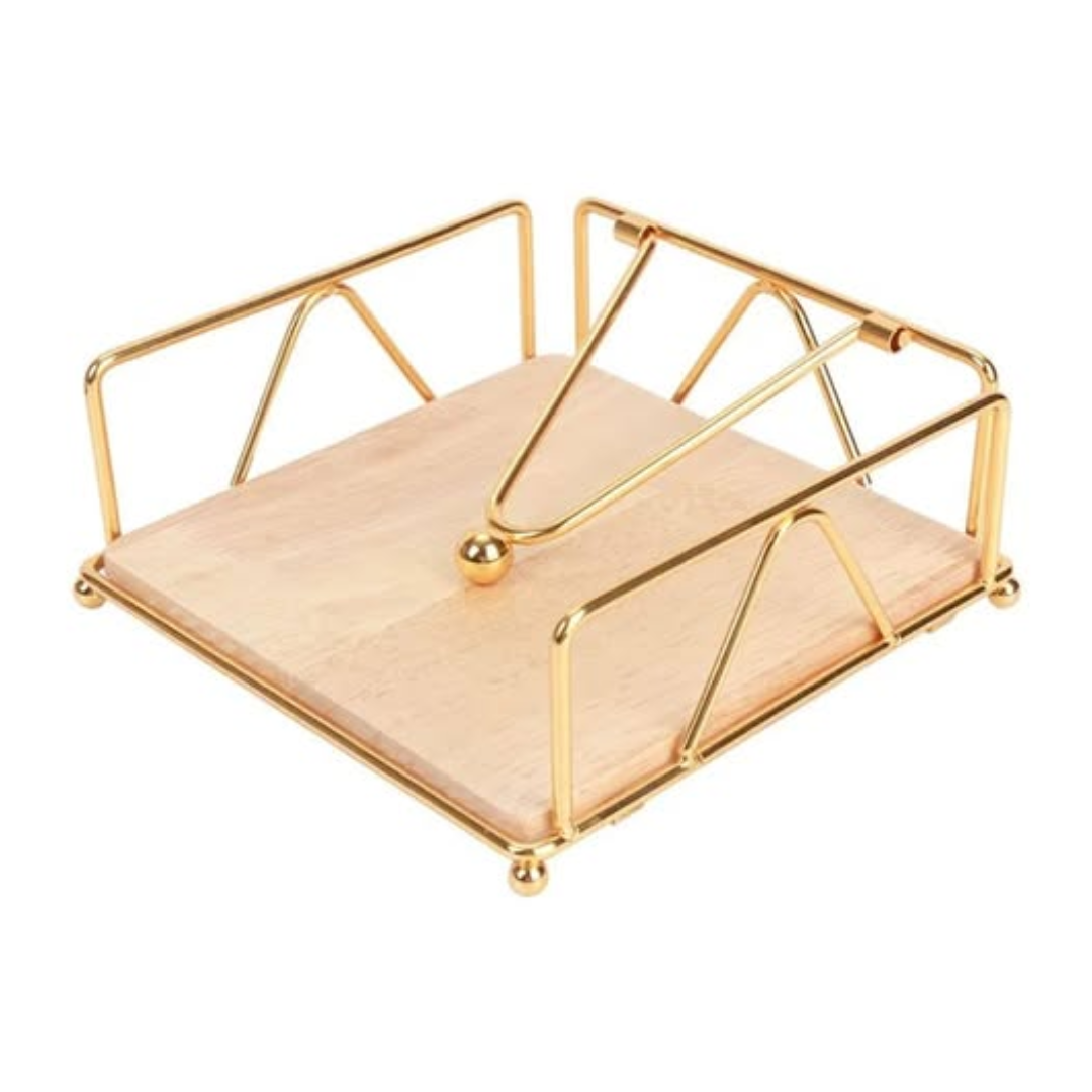 Gold Square design napkin holder