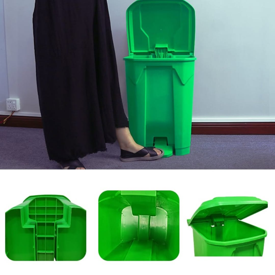 Green 18-Litre Dustbin with inner bin