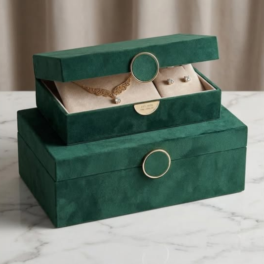 Green 2-in-1 Decorative Storage Box Set