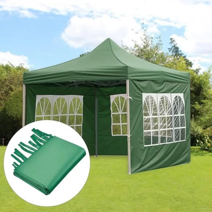 Green Pop Up Gazebo Canopy Tent with 3 Window Side Walls