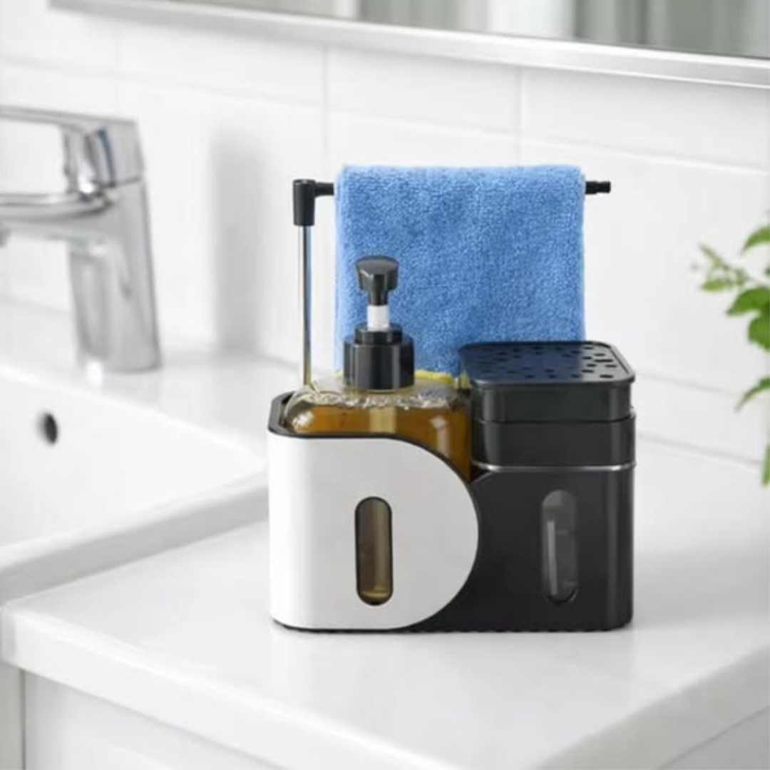 Hand and Dish Soap Dispenser Set with Sponge